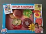 Small World Toys Build-A-Burger Play Food Set – Pretend Play Food Set for Kids – Toy Kitchen Accessories Pretend Food Burger Toy Hamburger – Birthday Gift for Kids 3+