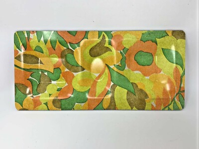 Retro 3-Compartment Serving Tray Relish Chip & Dip MCM Orange Green Yellow 1623