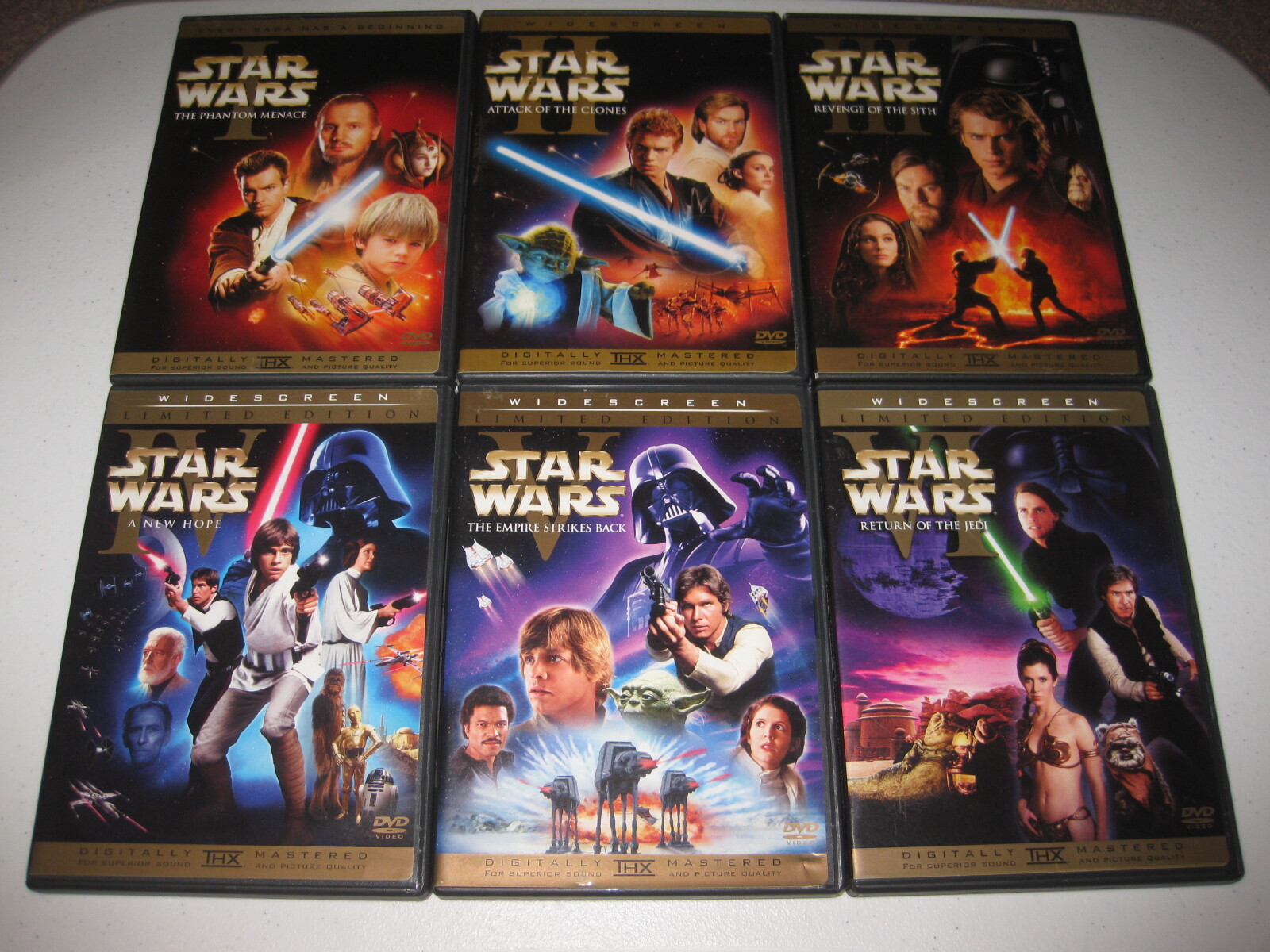 Star Wars Original Trilogy Limited DVD Widescreen Theatrical Uncut + Prequels Star Wars Original Trilogy Limited DVD Widescreen Theatrical Uncut + Prequels