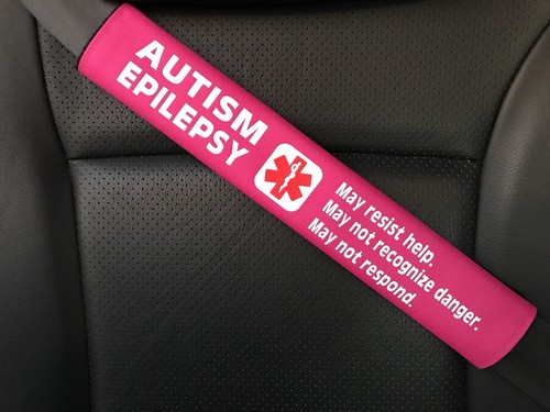 Autism Epilepsy Medical Alert Seat Belt Safety Cover