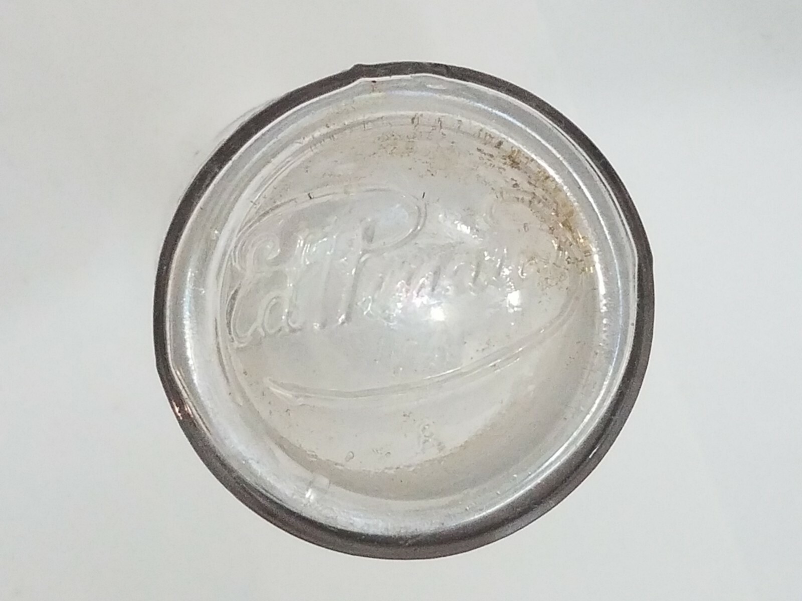 Ed Pinaud Paris Hair Tonic Vintage Clear Glass Bottle - 7 Inches Tall