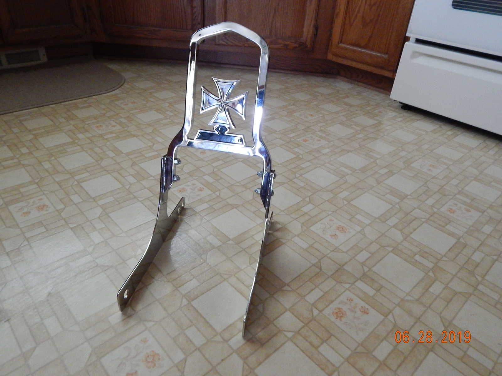 Sissy Bar Insert Maltese Chrome fits HarleyDavidson eBay