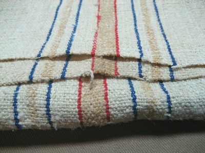 VINTAGE Grain sack fabric material Linen Hemp stripe upholstery 106X