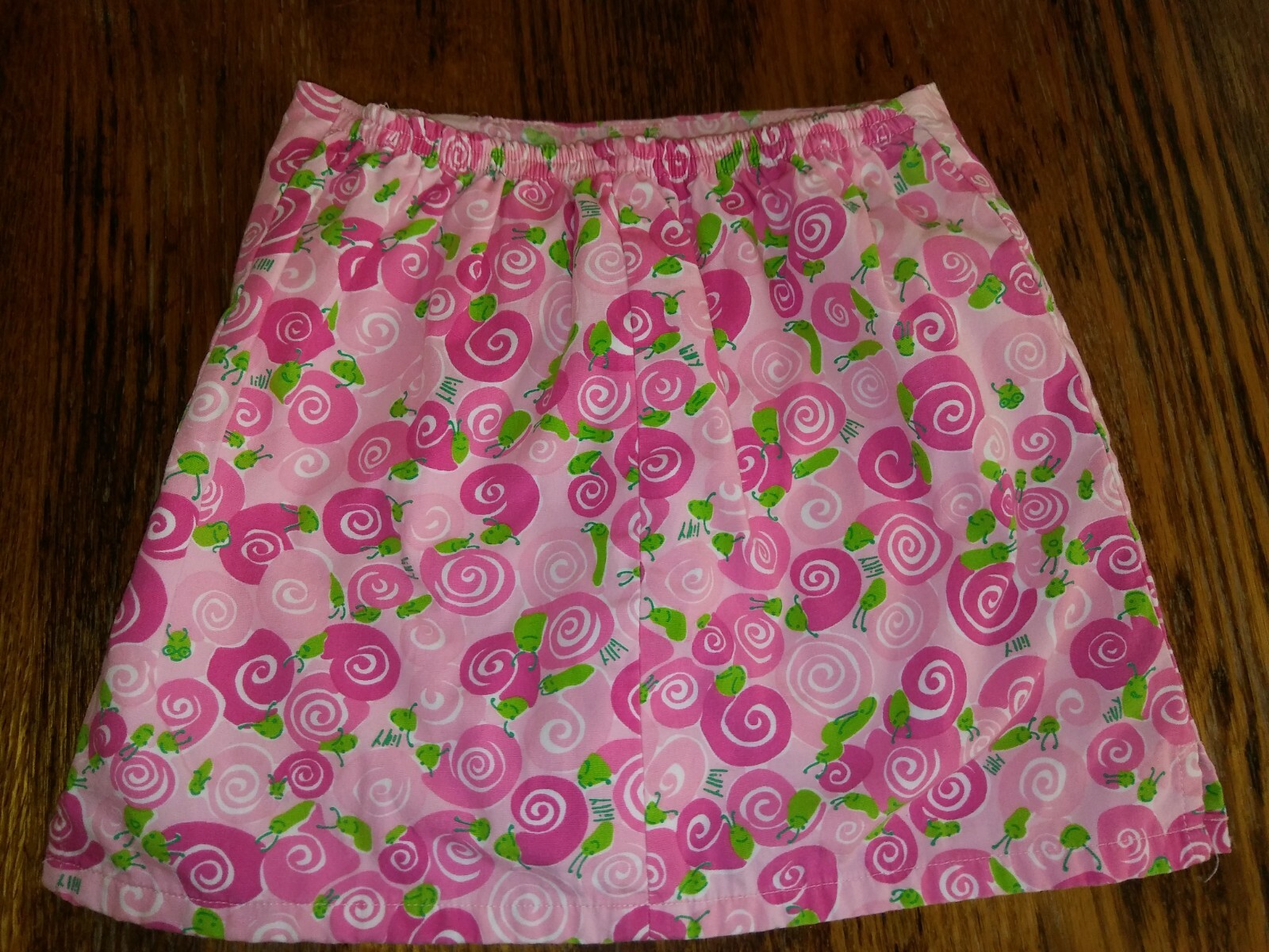 Lilly Pulitzer White Label Girls SKORT skirt/shorts Snails Bow Size 4 Very Nice!