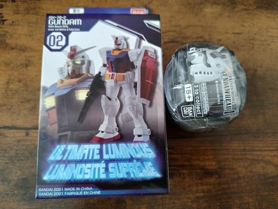 LOT Gundam Ultimate Luminous LED Figure & Exceed Gundam Head Model - Ban Dai