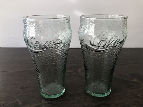 Vintage Coca Cola Green Pebbled Glass, 32 oz. Indiana Glass 2