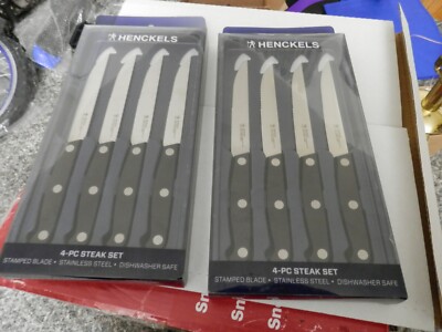 Two Henckels Solution 4-pc Steak Knife Sets New