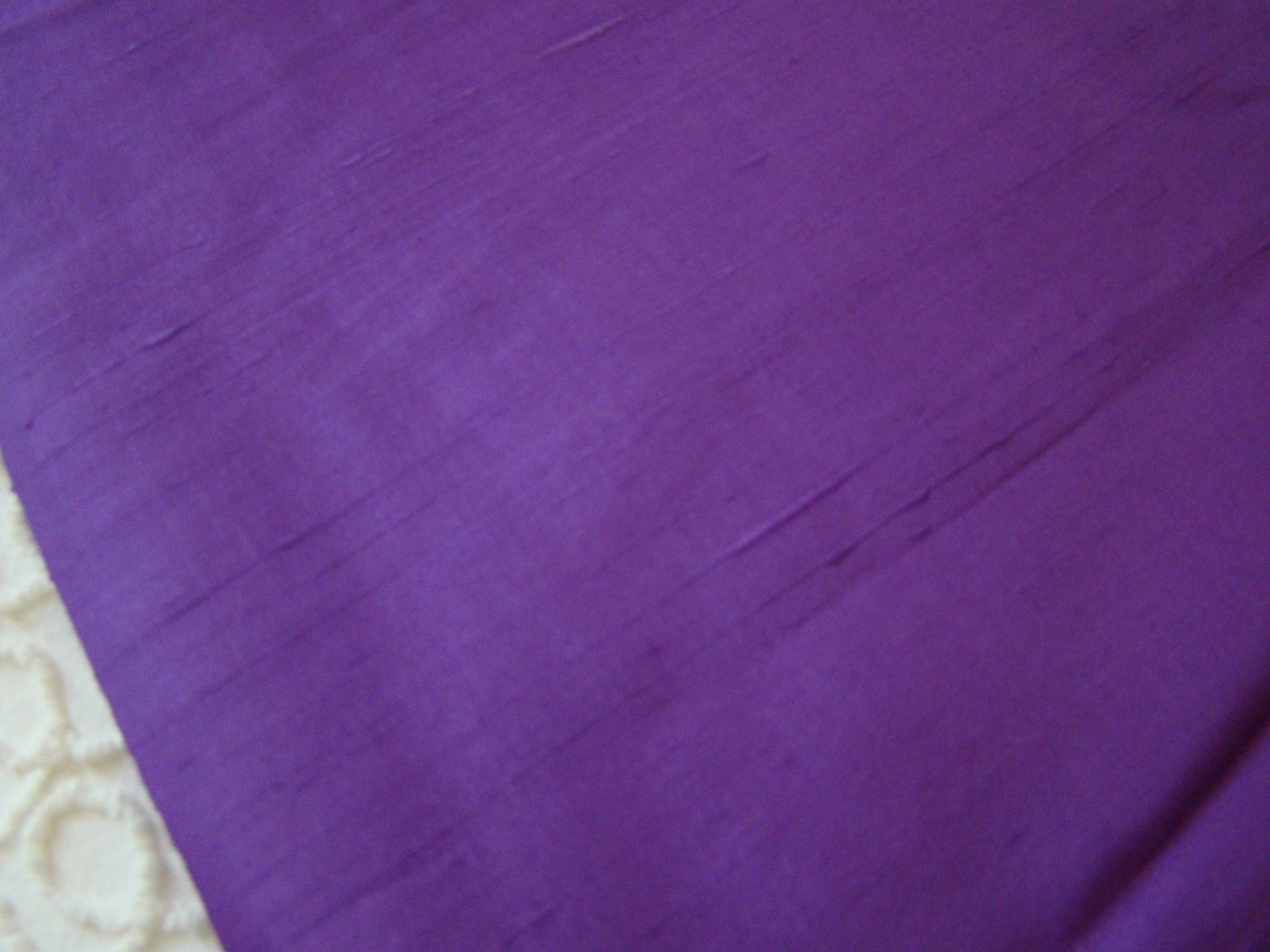 EXQUISITE VTG PURPLE DUPIONI SILK FABRIC 42 X 78 UNUSED 2 PLUS YARDS EXCELLENT