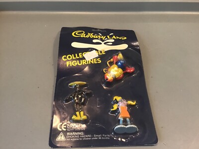 NIP Vintage Rarely Seen Cadbury Land Collectible Action Figures Toy Blister Pack