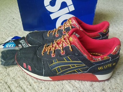 Asics Gel Lyte III Denim Kimono Men s Size 12 Blue Red Yellow H5L2N 5050 eBay