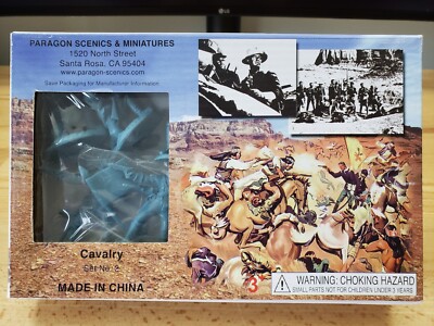 Paragon US Cavalry Toy Soldiers No. 2 Set of 12 Plastic Figures 1:32 Scale