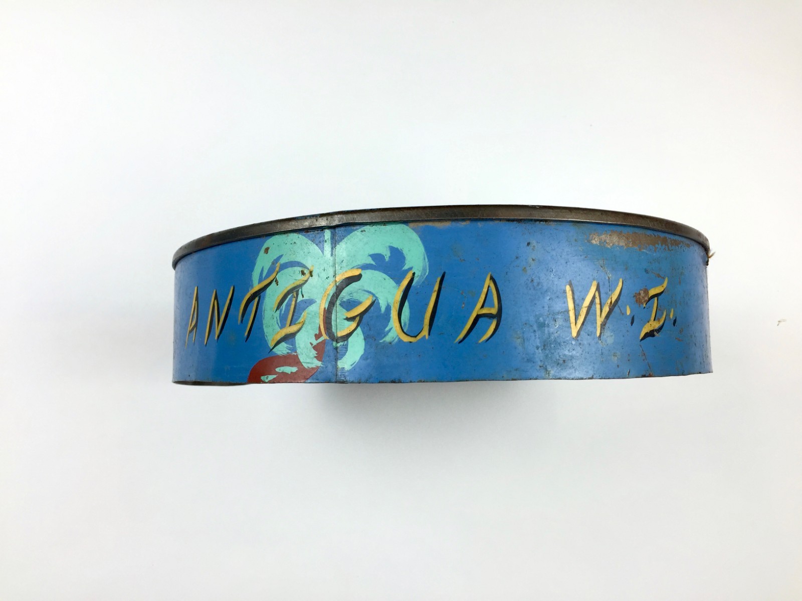 Vintage Colorful 11.3 x 2.5 inch Antigua steel pan drum