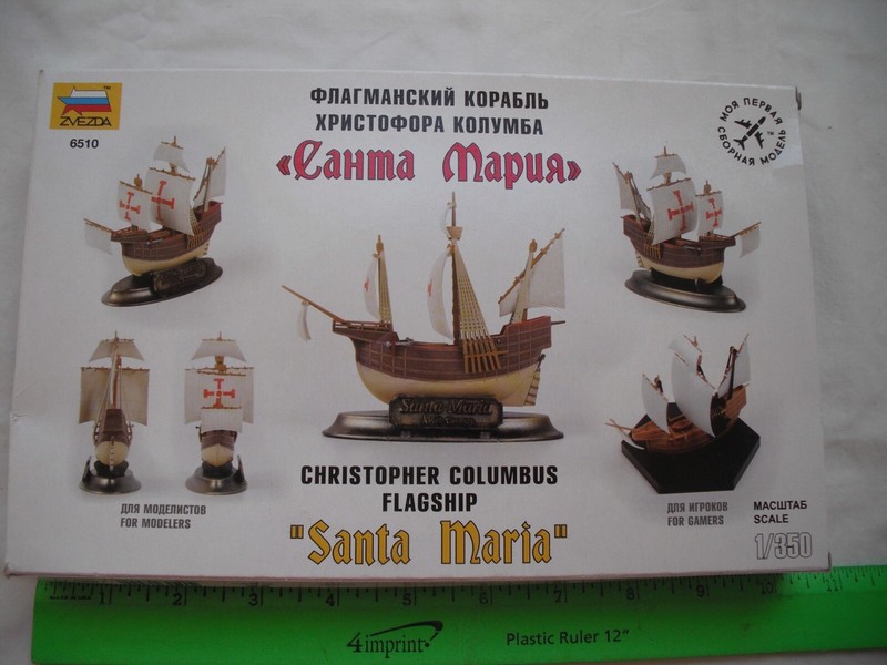 Zvezda 6510 Santa Maria, Christopher Columbus Flag Ship, Model Kit, 1/350 Scale