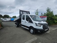 2019 ON 69 PLATE FORD TRANSIT 350 LEADER TDCI CREW CAB TIPPER NEW WET BELT ULEZ 