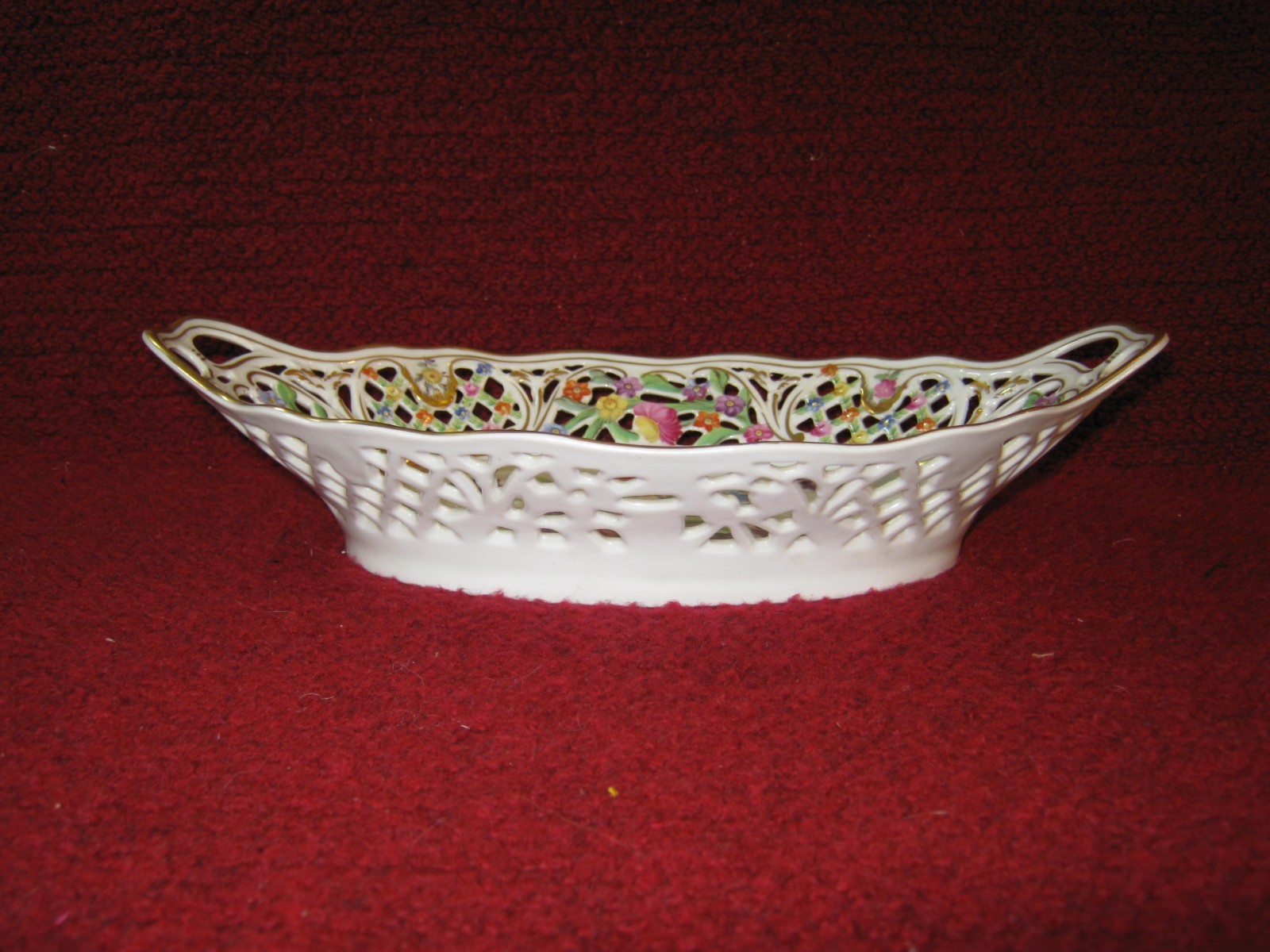 Vintage Schumann High Sided Platter / Fruit Bowl Dresden Bavaria Germany