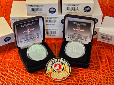 2023 TEXAS RANGERS WORLD SERIES CHAMPIONS 1 OZ SILVER ROUND WORLD CHAMPS COA