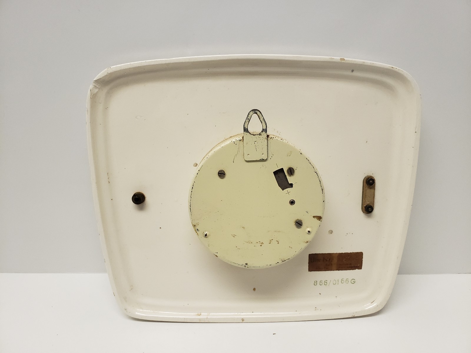 Kieninger German Antique Ceramic Kitchen Wall Clock | Kienzle Junghans era BROKE