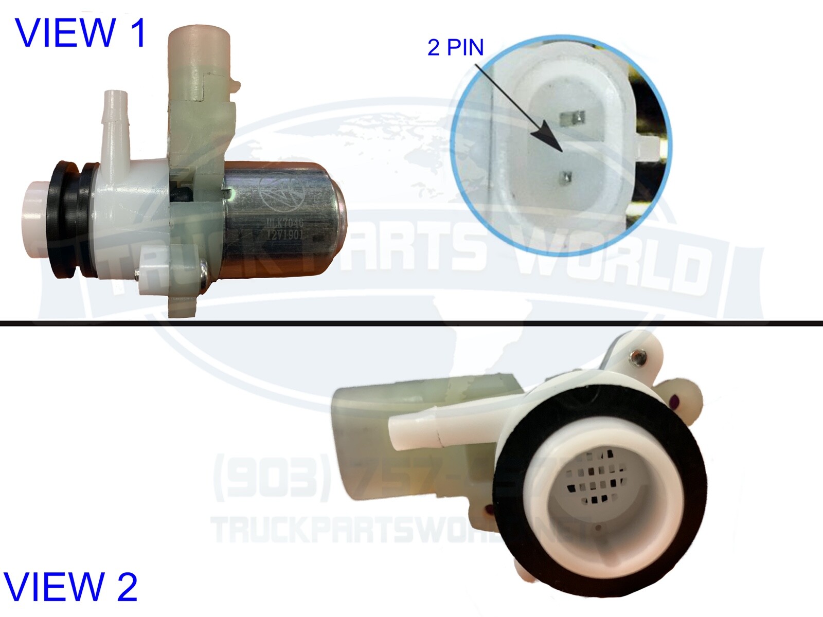 Peterbilt 104307 Truck Windshield Wiper Washer Fluid Pump