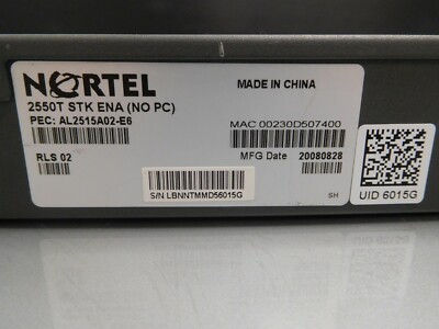 Nortel Avaya 2550T-PWR AL2515A12-E6 48-Port Ethernet Routing PoE Switch LOT A