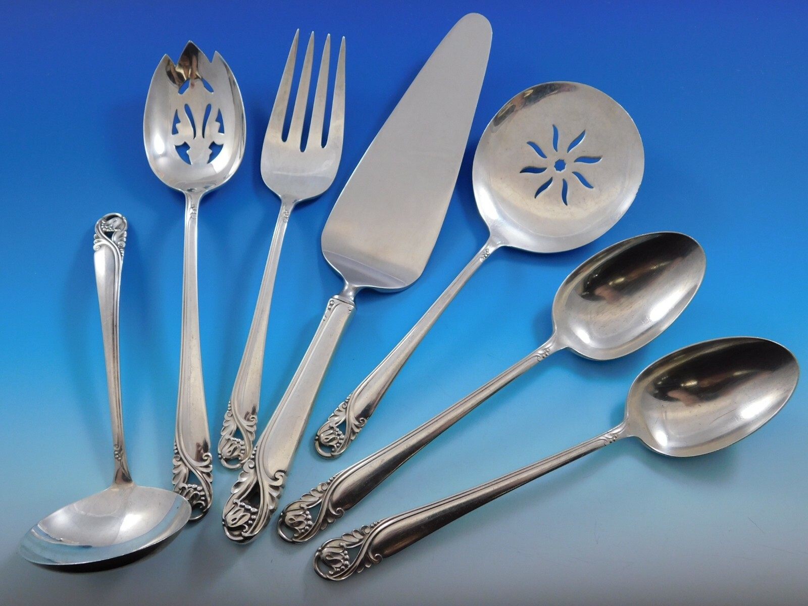 Spring Glory by International Sterling Silver Essential Serving Set Large 7pc eBay