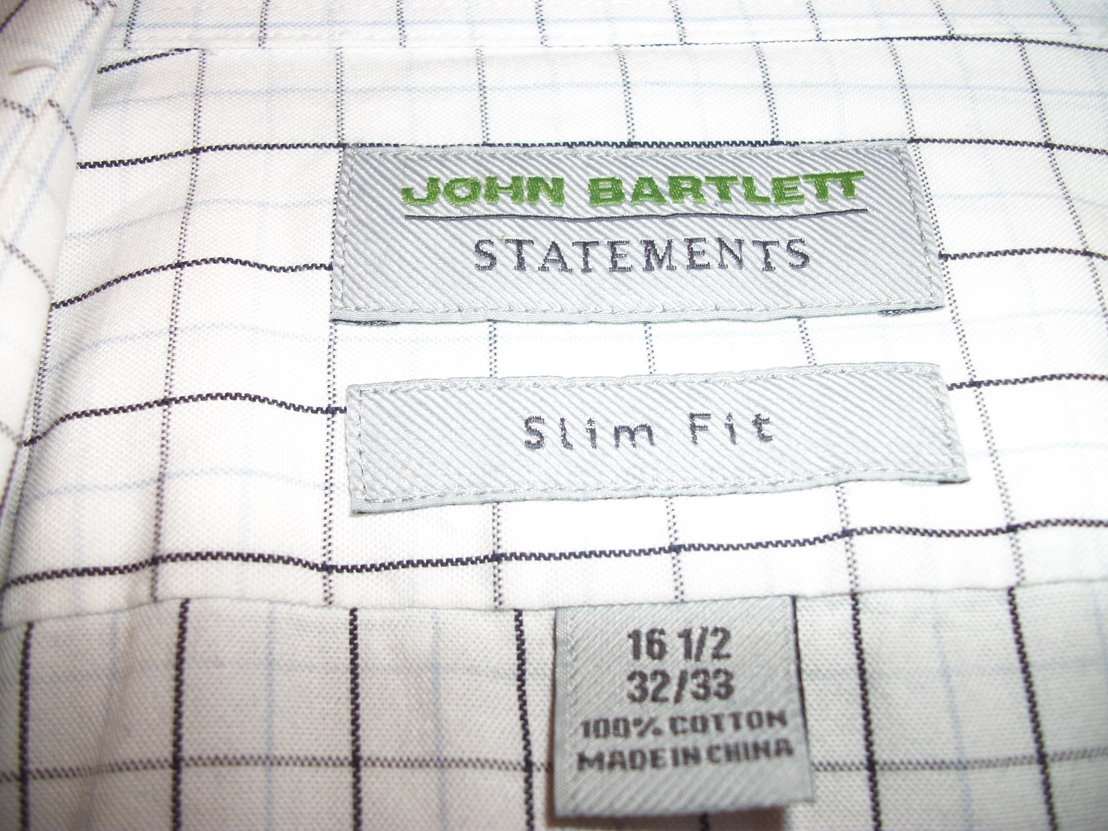 Men's John Bartlett Statements Slim Fit L/S Button Down Shirt Size 16.5(32-33)