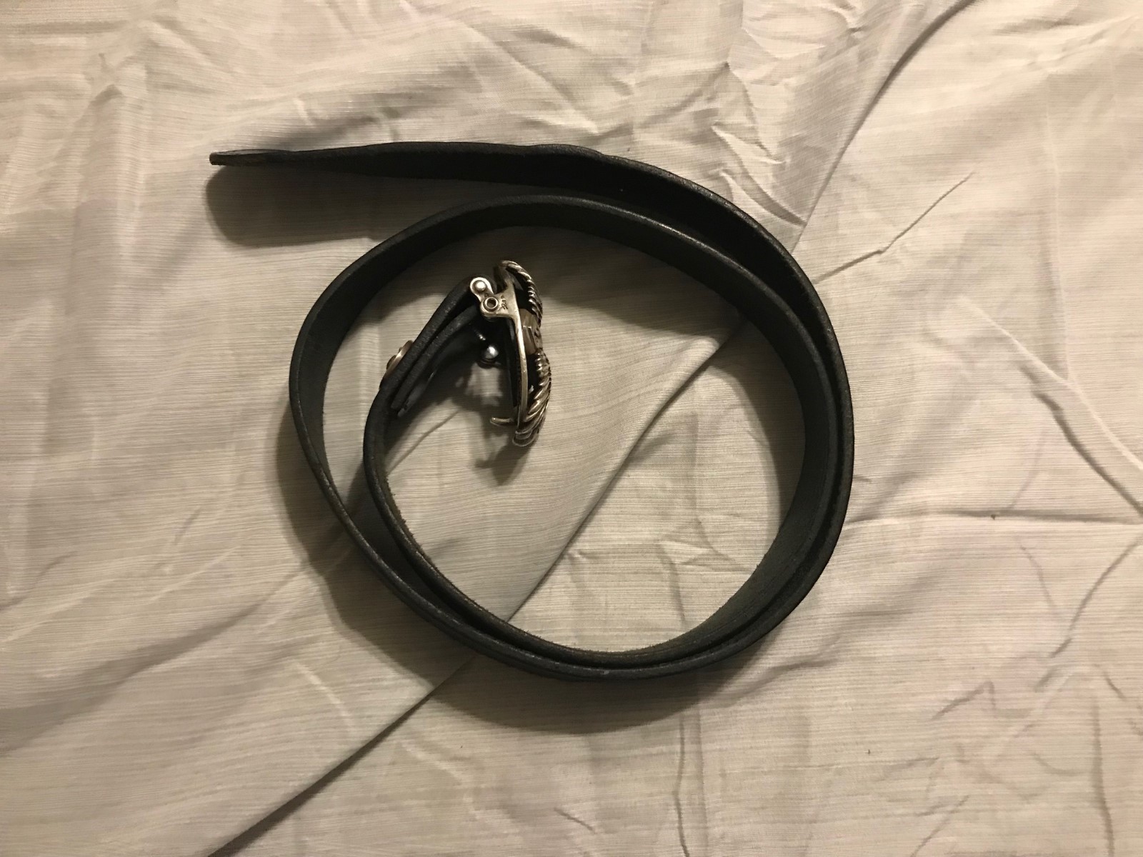 Bill Wall Leather Logo with Wings Belt Buckle and Size 38 BWL NGAF Belt