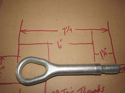 7 1/4'' 2''  MACHINE LIFTING ring EYE BOLT w/shoulder  18 mm x 2.50 pitch new hook