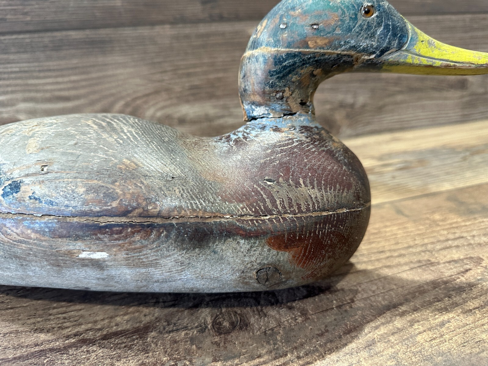 Antique Vintage Wood Duck Decoy **MASON** Mallard Drake --- Challenge