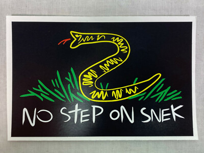 No Step On Snek Freedom Vinyl Decal Sticker 5.5'' x 3.5''