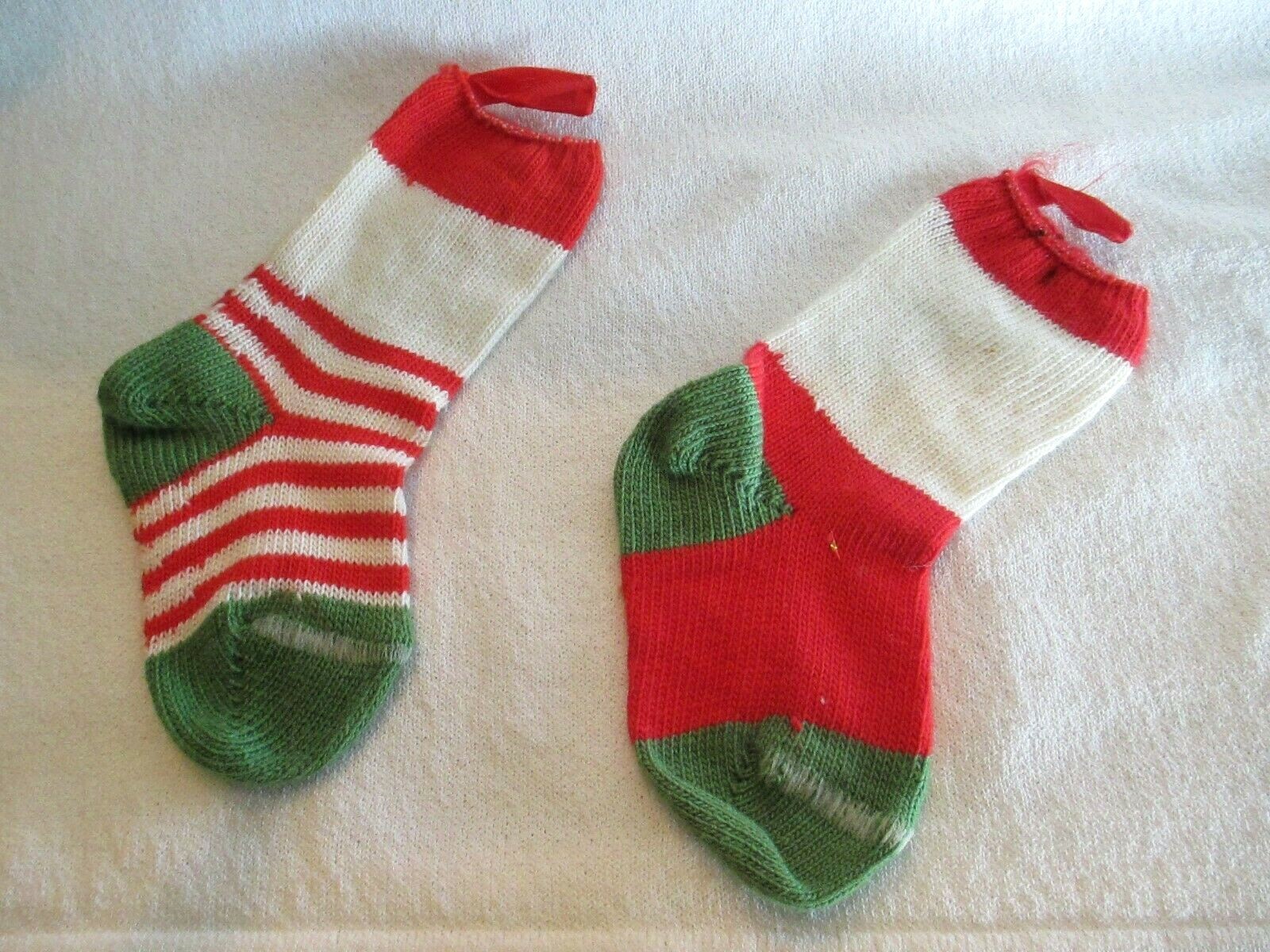 2 MINIATURE XMAS STOCKINGS--5