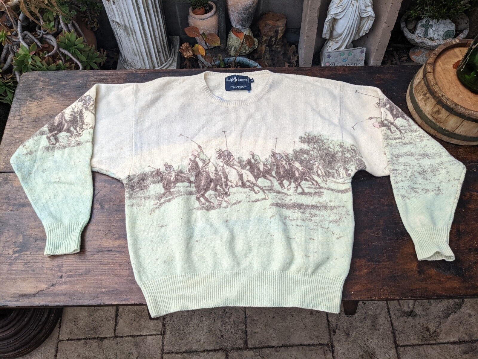 VINTAGE RALPH LAUREN SWEATER POLO Equestrian Horse M Medium VINTAGE RALPH LAUREN SWEATER POLO Equestrian Horse M Medium