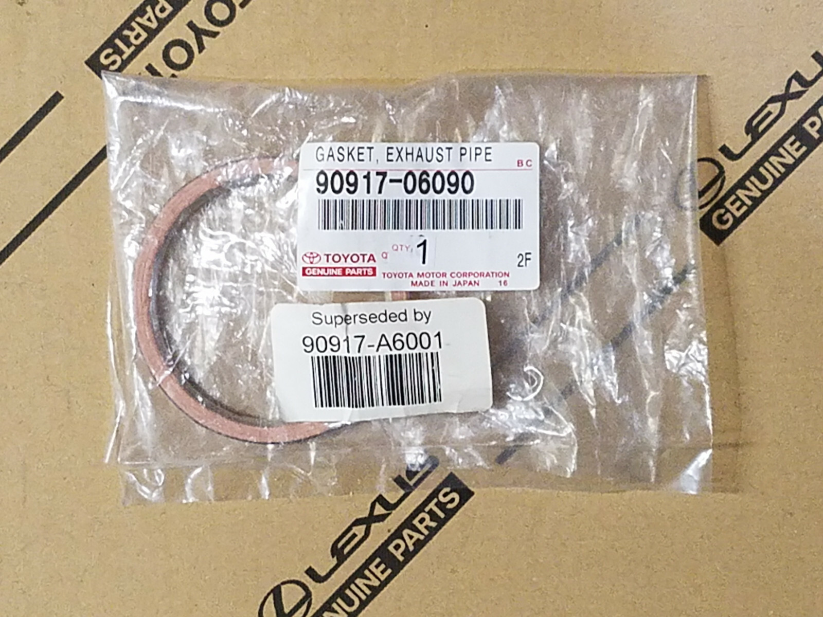 ✨mu✨ NEW GENUINE TOYOTA LEXUS EXHAUST PIPE GASKET 90917-A6001