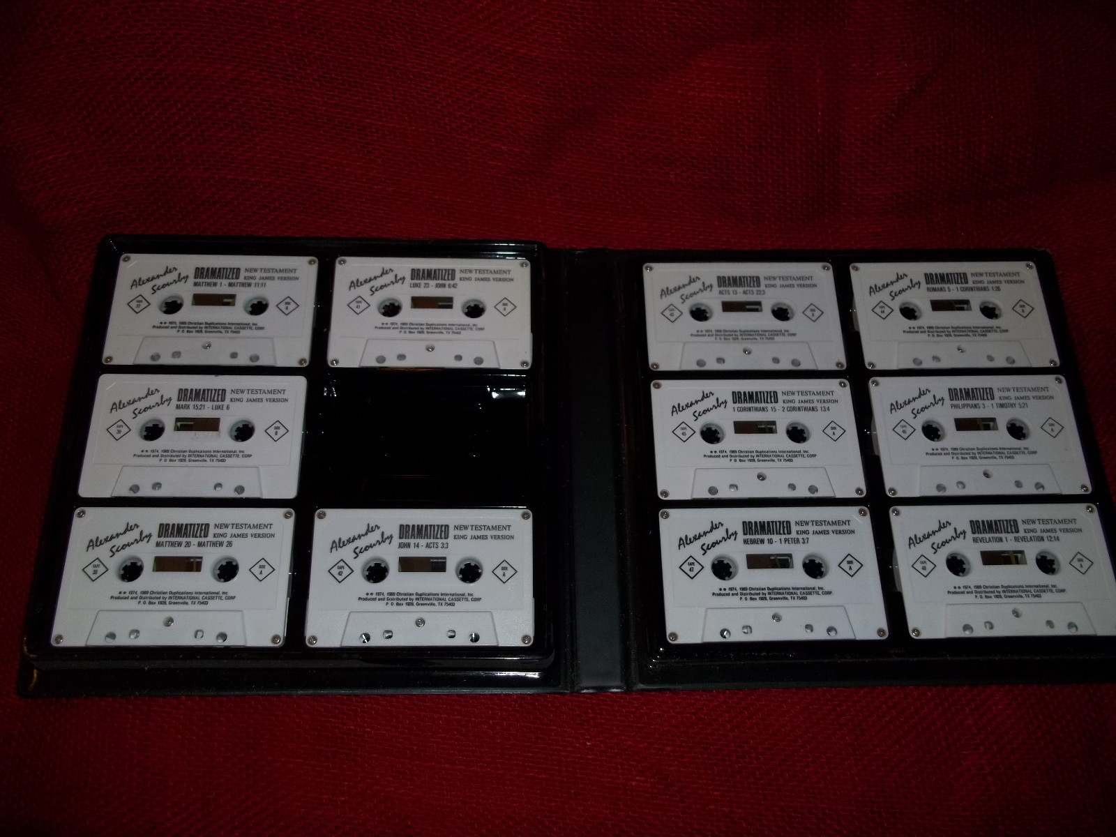 Alexander Scourby Holy Bible New Testament King James Version 11 Audio Cassettes