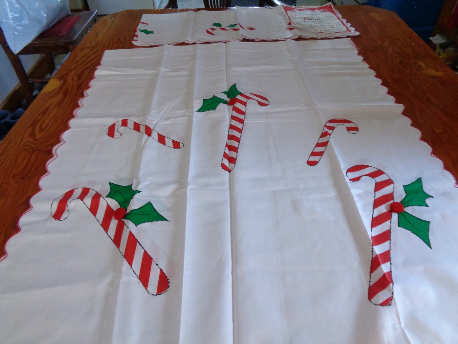 Christmas Candy Cane Valance Curtains 58