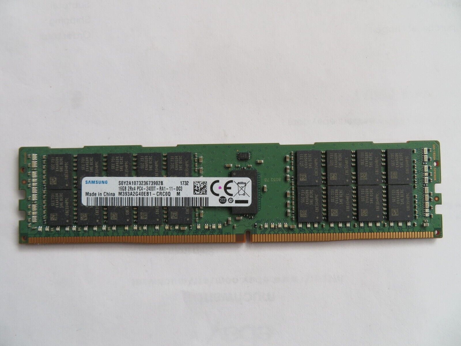 Samsung 16GB 2RX4 PC4-2400T-RA1-11-DC0 ECC Server Memory RAM Samsung 16GB 2RX4 PC4-2400T-RA1-11-DC0 ECC Server Memory RAM
