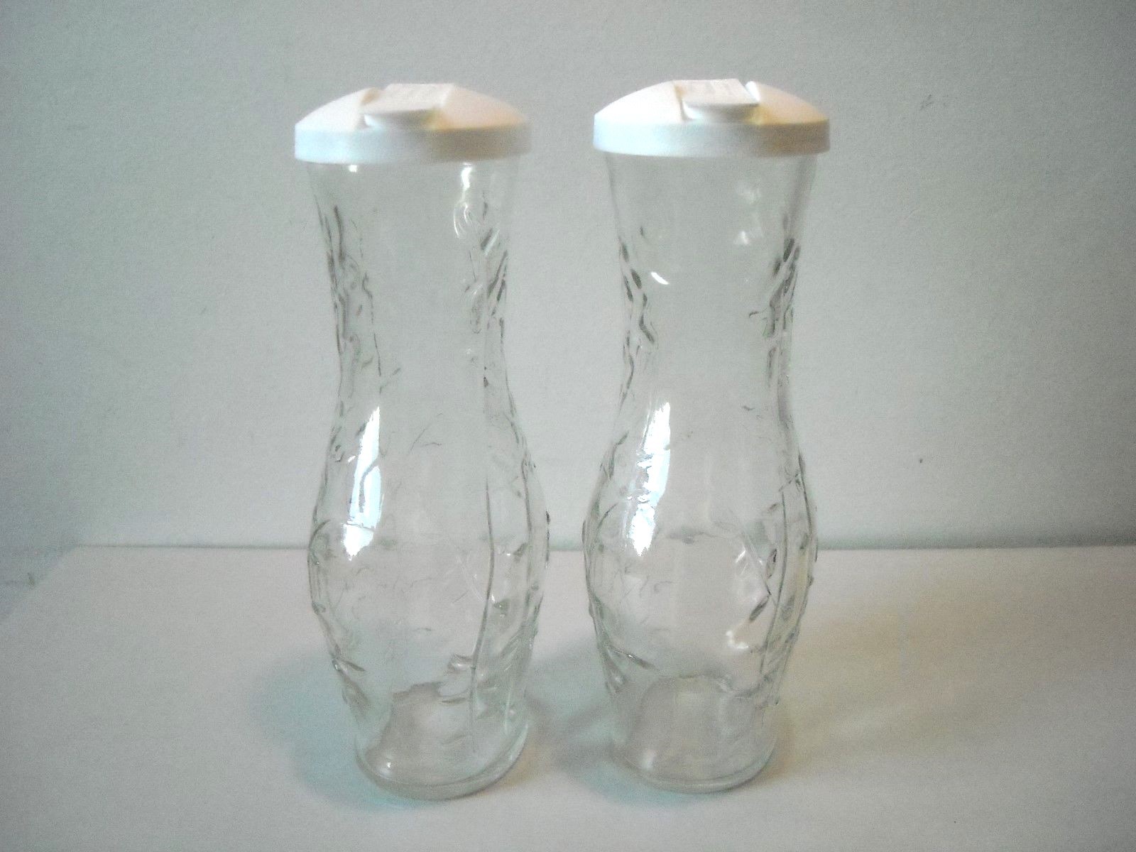 2 Good Season's Salad Dressing Oil & Vinegar Shaker Bottles Vine Design