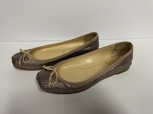 Christian Louboutin フラットシューズ ゴールド Christian Louboutin Ballet Flats Multi Color Glitter 36/ 5.5