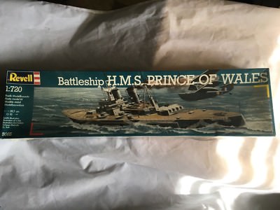 Vintage Revell H.M.S. PRINCE of WALES Battleship Model kit 5065 1:720