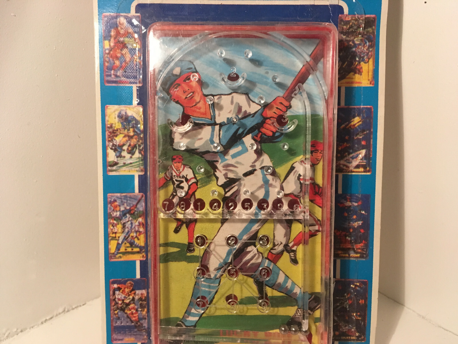 Vintage Mini Game Lucky Ball Hand Held Pinball Game Baseball NEW