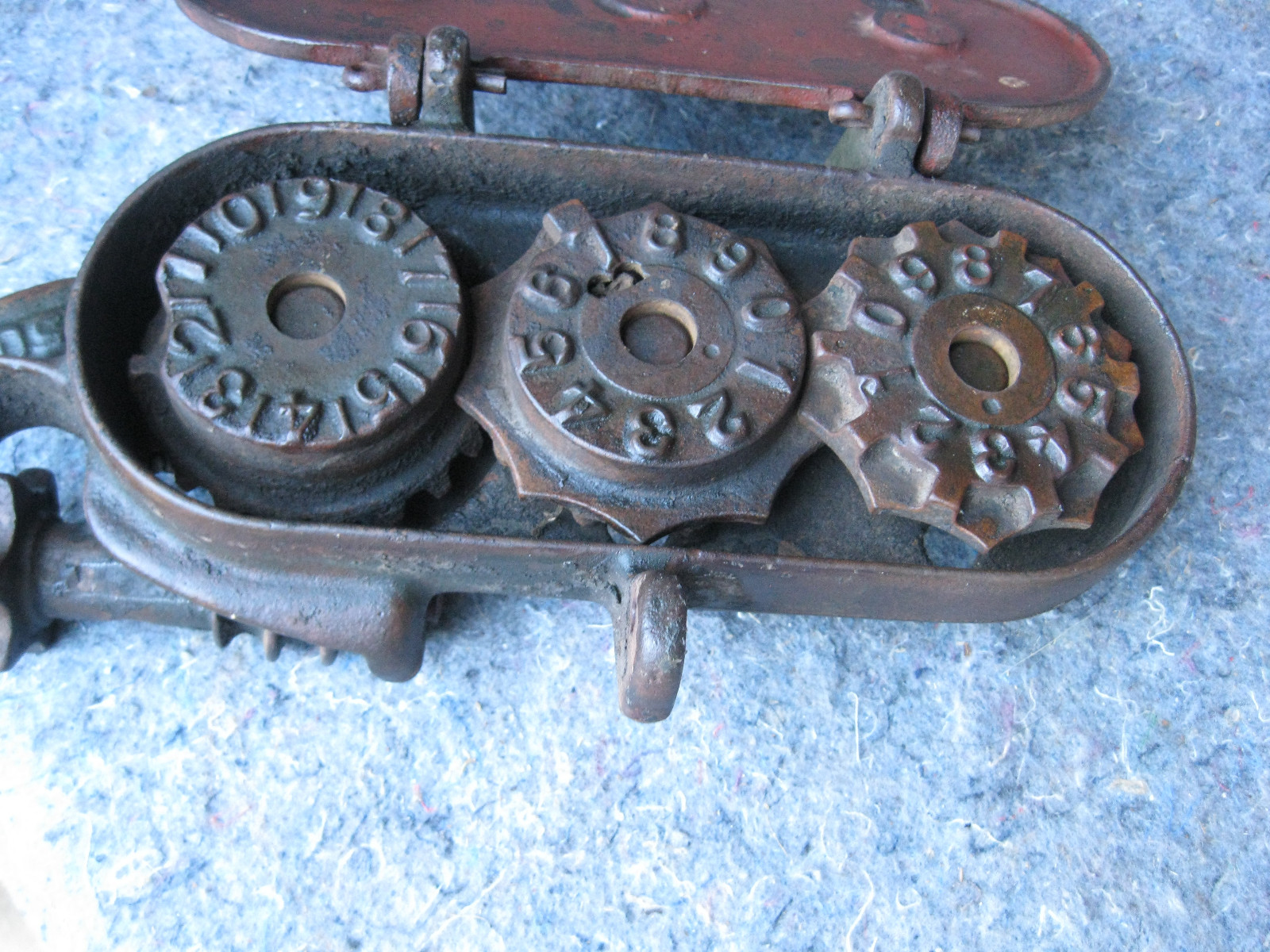 Antique Cast Iron Mechanical Counter from a Stationary Grain Thresher