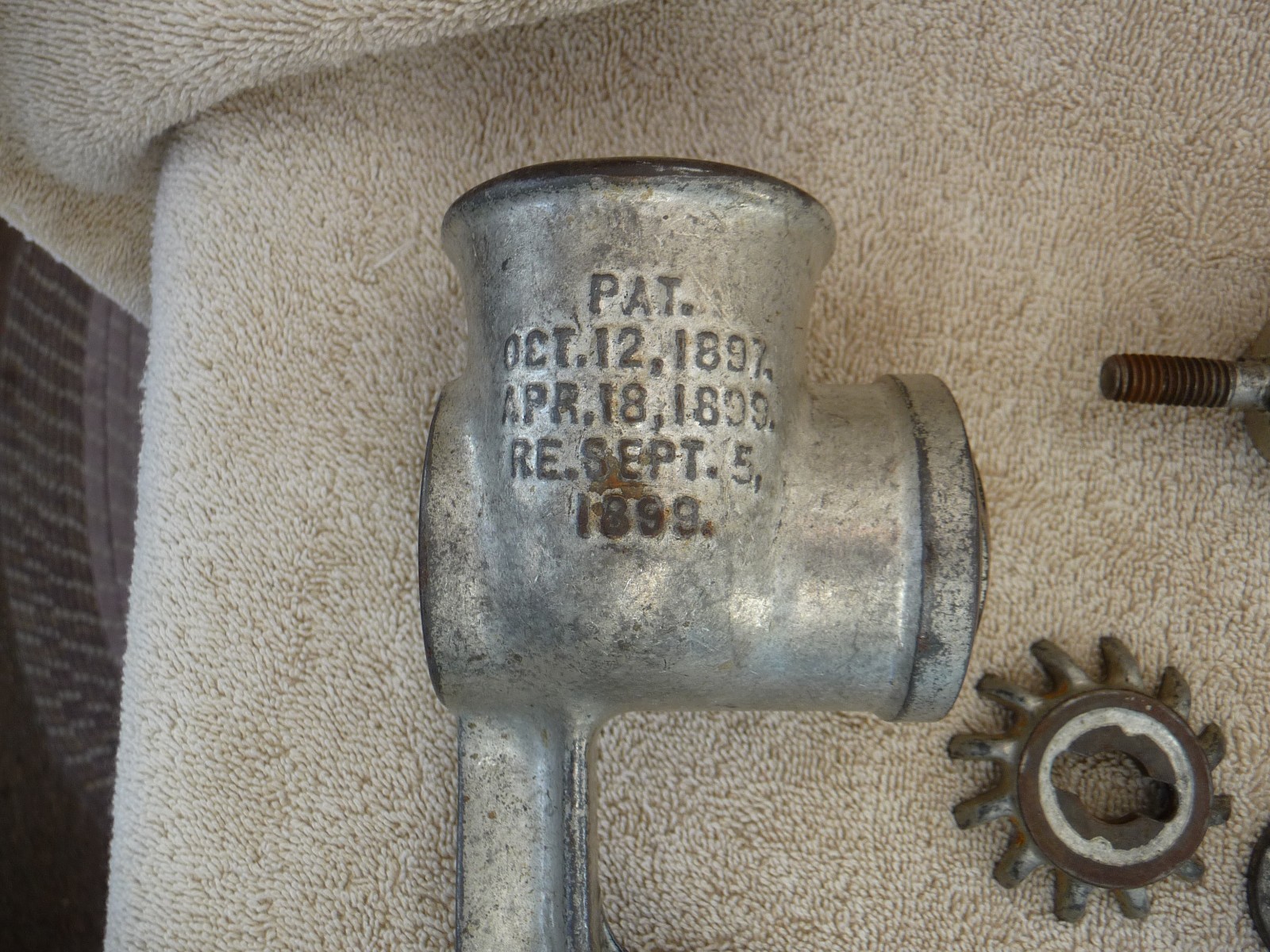 Vintage LF & C No 1 UNIVERSAL Food Chopper Clamp On Meat Grinder USA