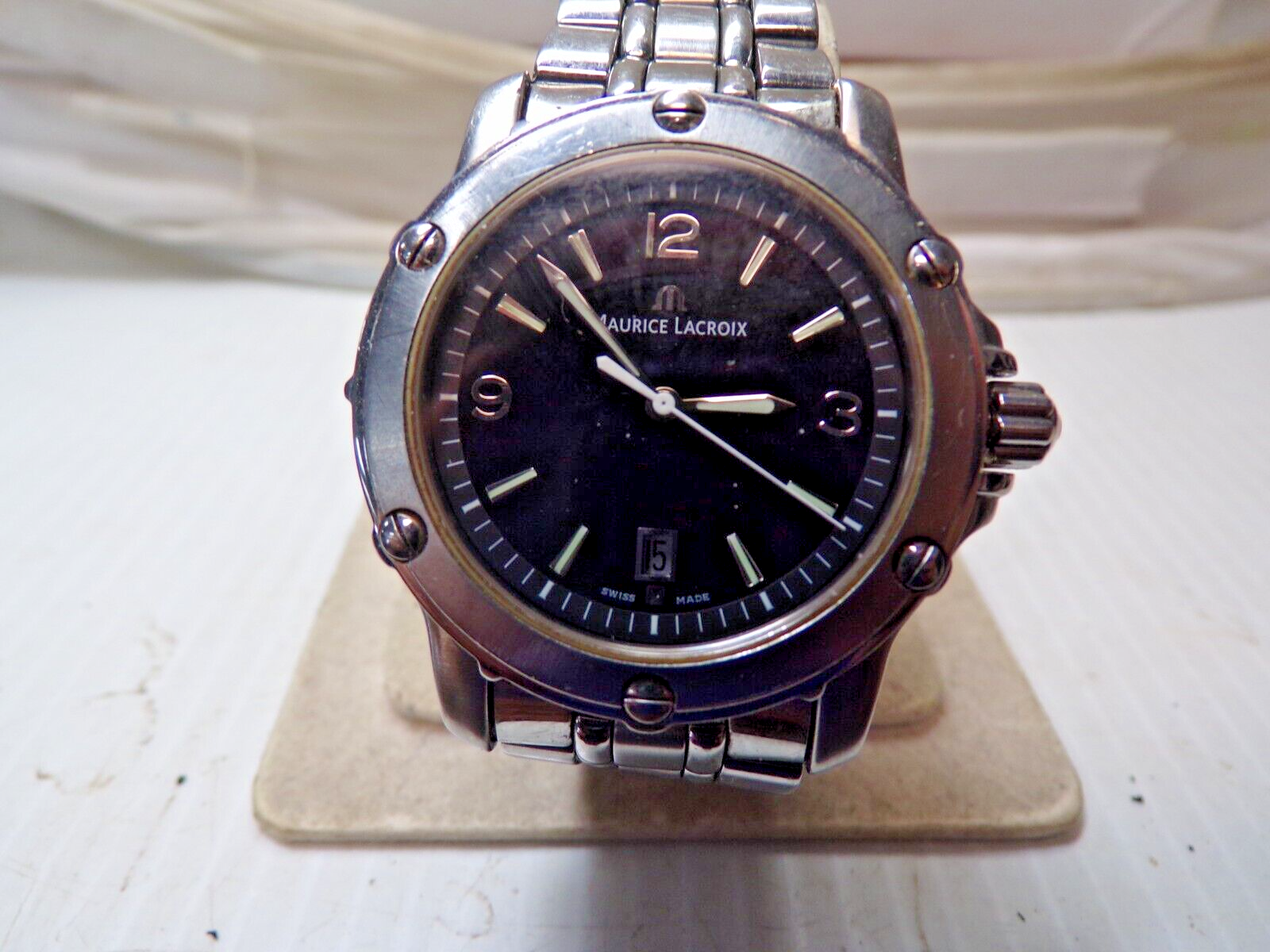 Maurice Lacroix Tiago 69820 38MM Men's Date Watch Stainless Steel