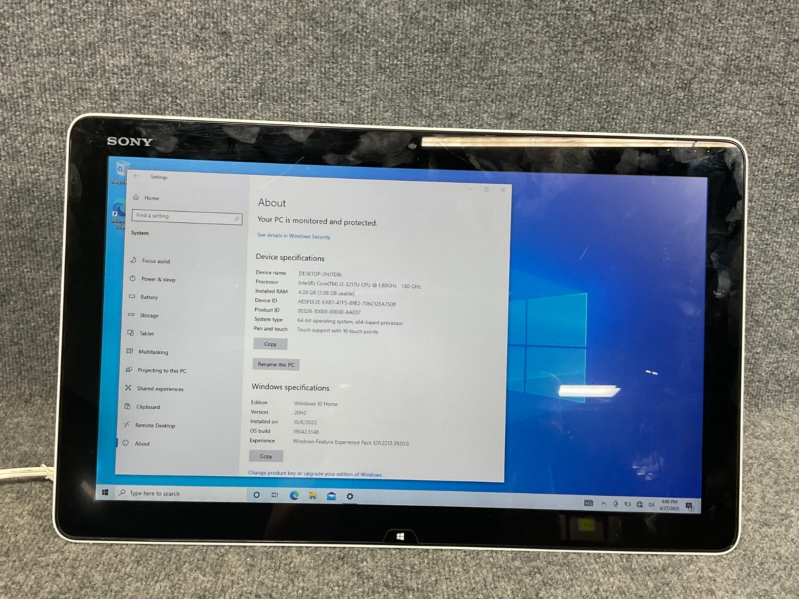 Sony VAIO SVJ202A11L All in One Intel(R) Core(TM) i3-3217U Sony VAIO SVJ202A11L All in One Intel(R) Core(TM) i3-3217U