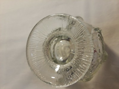 Vintage Tiki Hawaiian 2 Sided Clear Happy Sad Face Mai Tai Glass Mug Cup -Heavy!