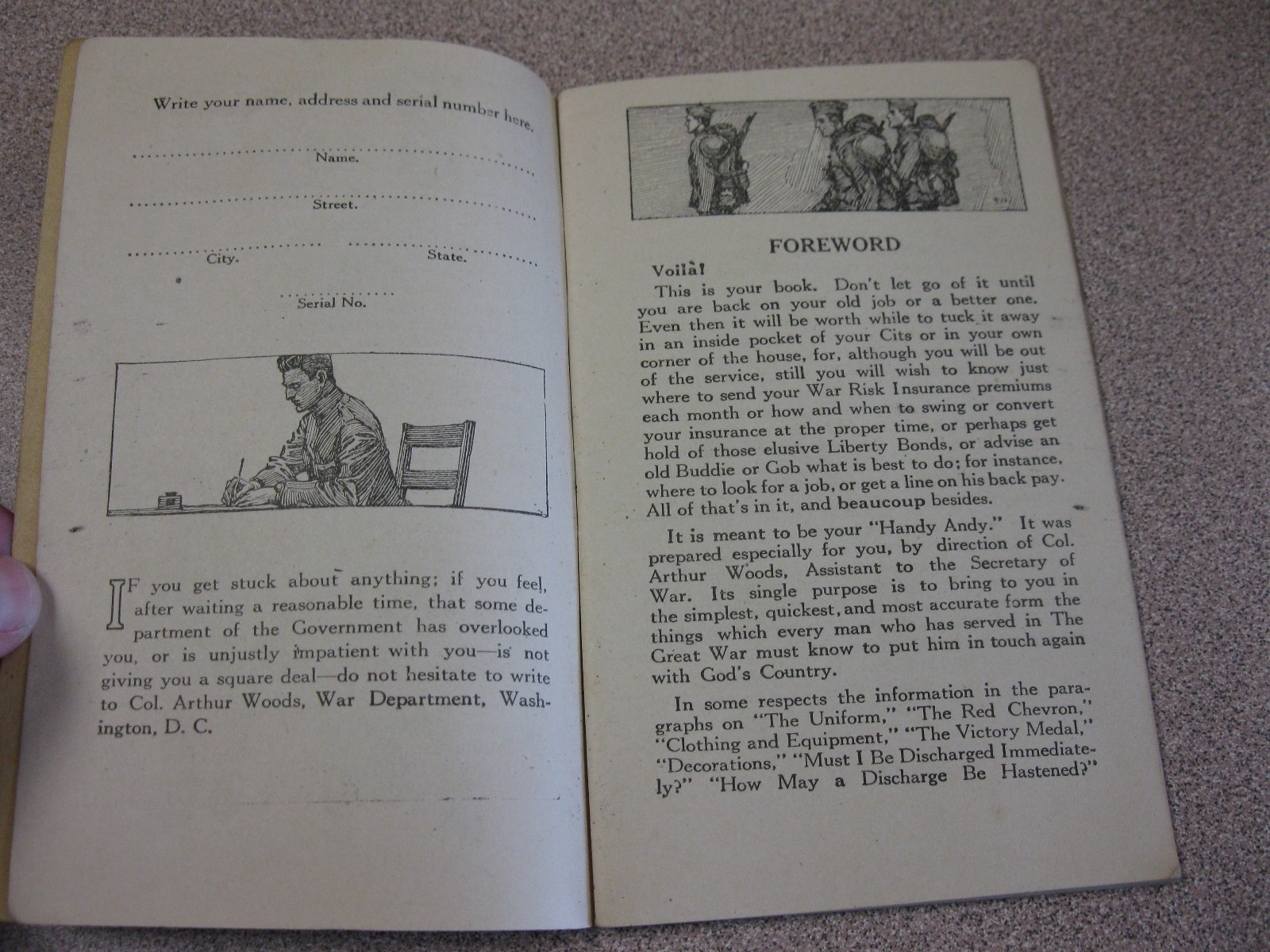 Antique US Army War Camp Where do we go from here? William Brown Meloney Booklet