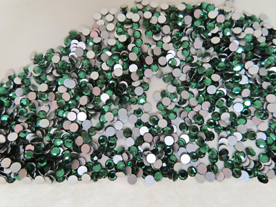 Full package 1440 Preciosa Flatbacks 12ss Green Turmaline/foiled.