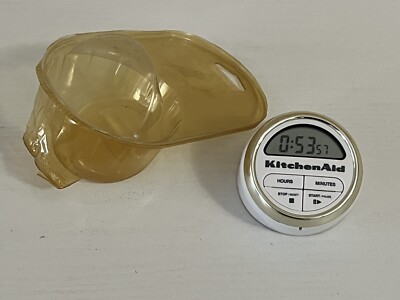 Kitchen Aid Digital Cooking Timer White and Chrome - Tested Works Great