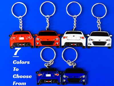 Keychain FOR Subaru BRZ Enamel DOUBLE-Sided JDM Keyring Gifts For Car Guys