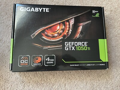 NEW SEALED Gigabyte GeForce GTX 1050 TI Windforce OC 4GB GDDR5 Graphics Card