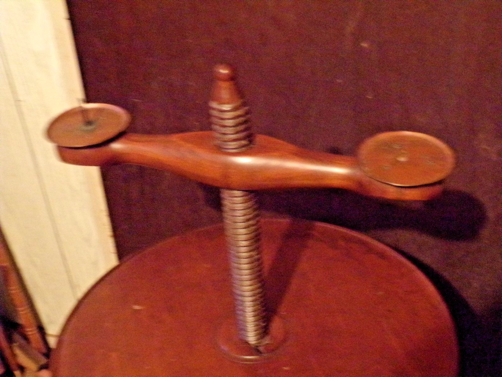 ANTIQUE VINTAGE  1700'S  HAND MADE WOODEN CANDLE TABLE  REDUCED!! AGAIN!!